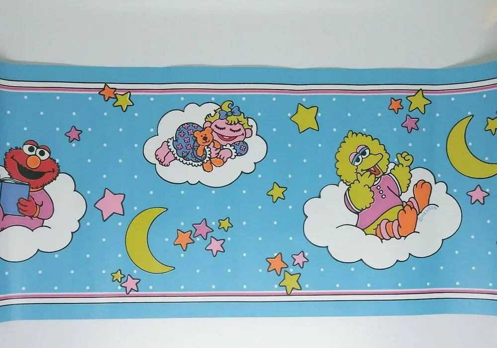 Sesame Street Wallpaper Border- Nursery Baby - Pattern SHB266